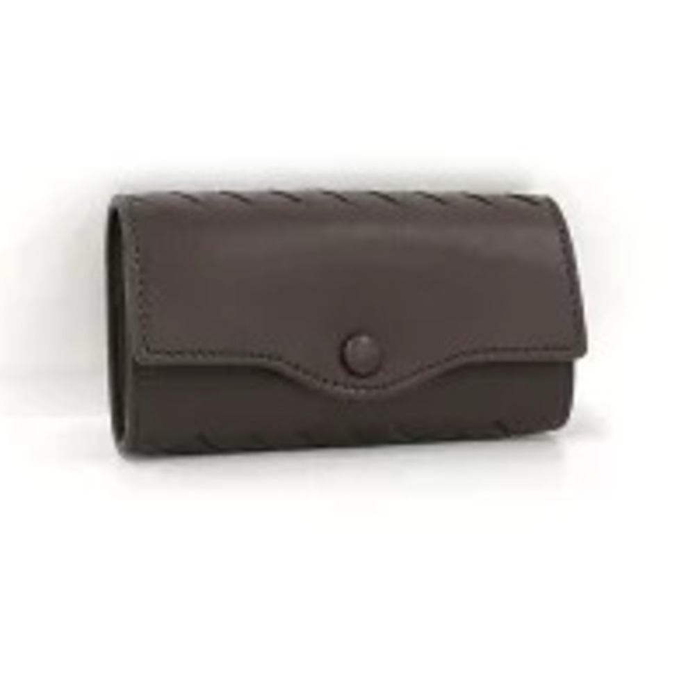 BOTTEGA VENETA Key Case Wallet Intrecciato leather brown